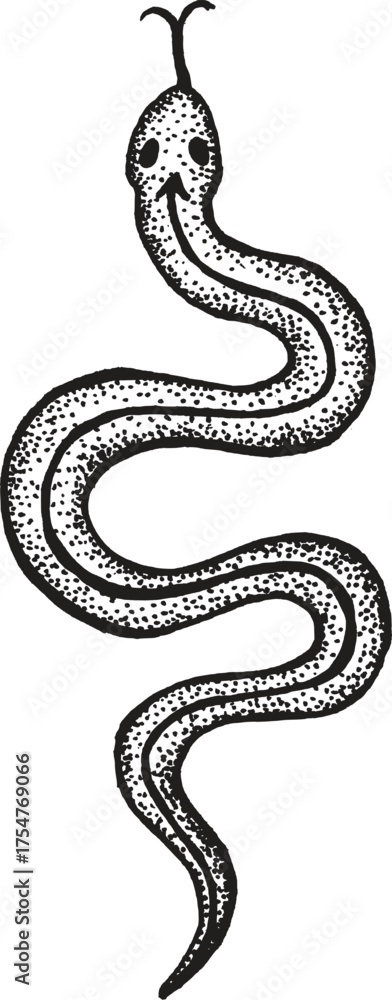 Fototapeta premium Snake - Esoteric Hand Drawn Illustration