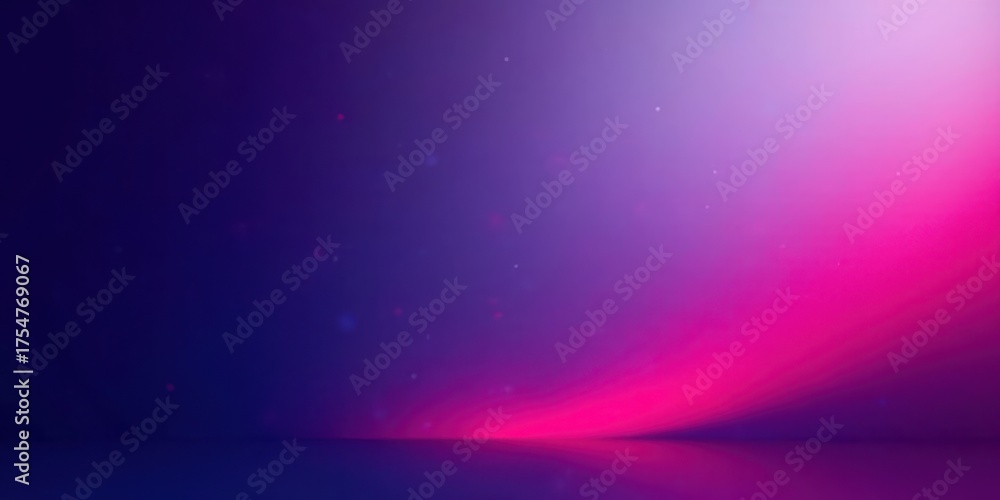 Fototapeta premium Abstract Purple and Pink Gradient Background with Glowing Particles and Subtle Reflection