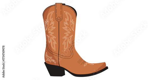 Classic western cowboy boots offer durable comfort and stylish design for everyday wear or special occasions.
