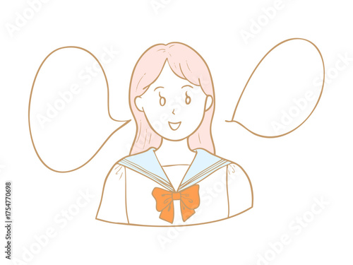 女性　イラスト　素材　挿絵