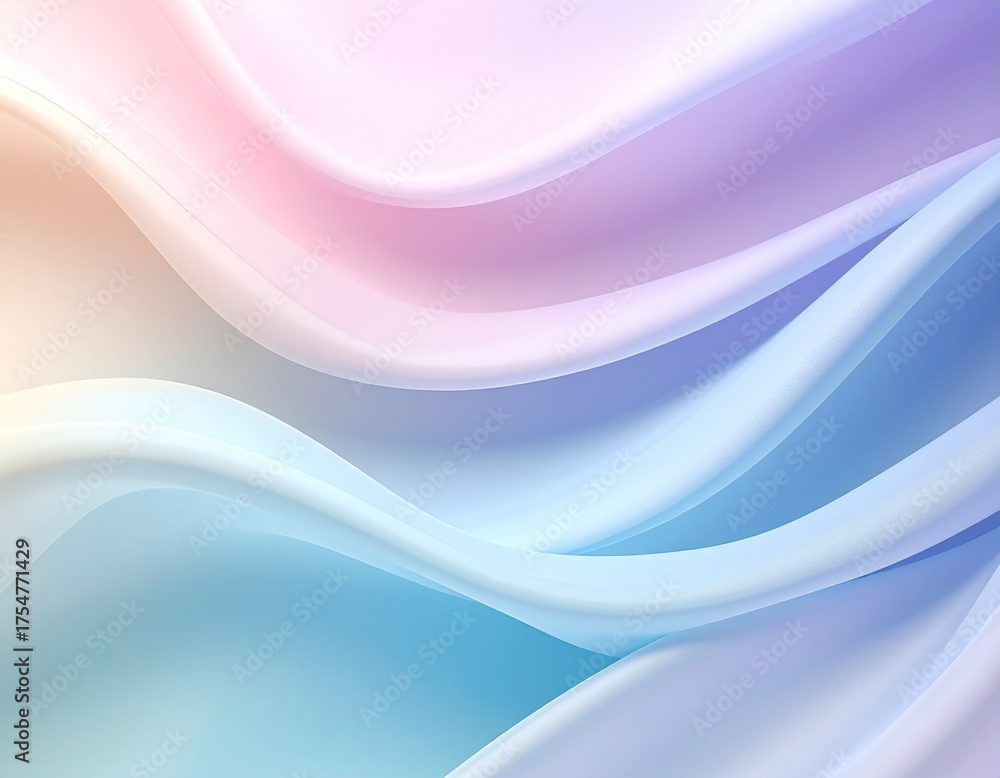 Fototapeta premium Abstract Silk Fabric in Pastel Colors - Soft Waves and Elegant Texture.
