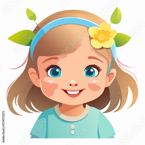 Kind mit Blumenkranz im Haar
