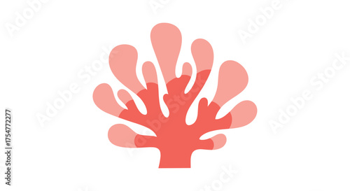 A beautiful coral formation displaying intricate branching structures and vibrant color gradients.