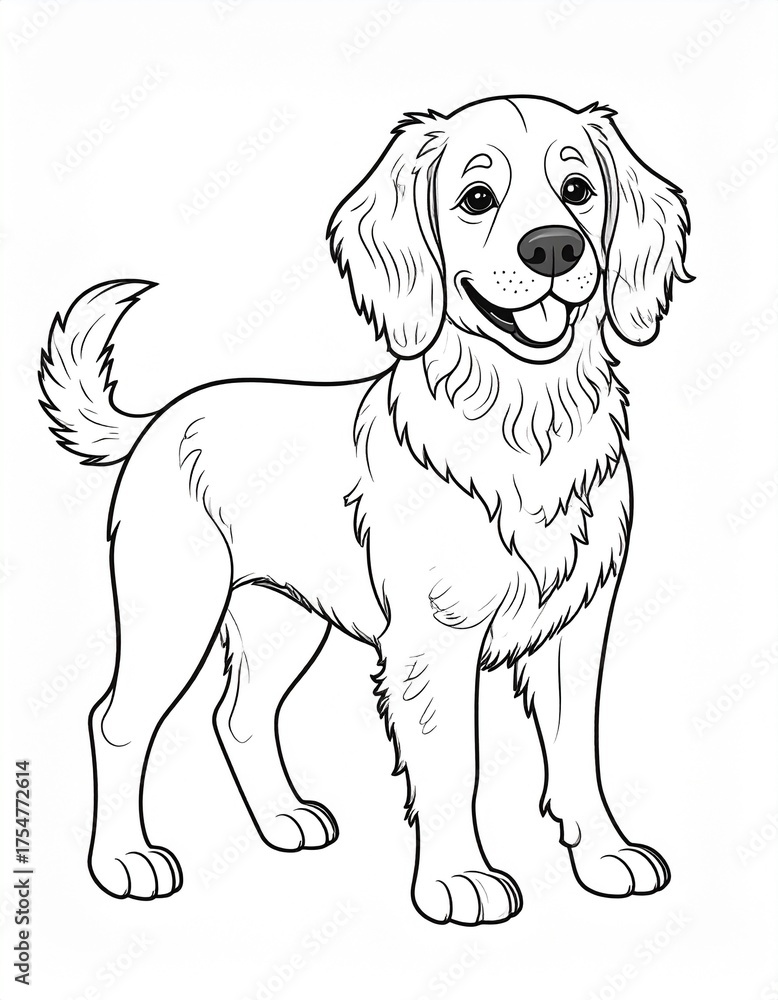 Fototapeta premium vector illustration of a dog