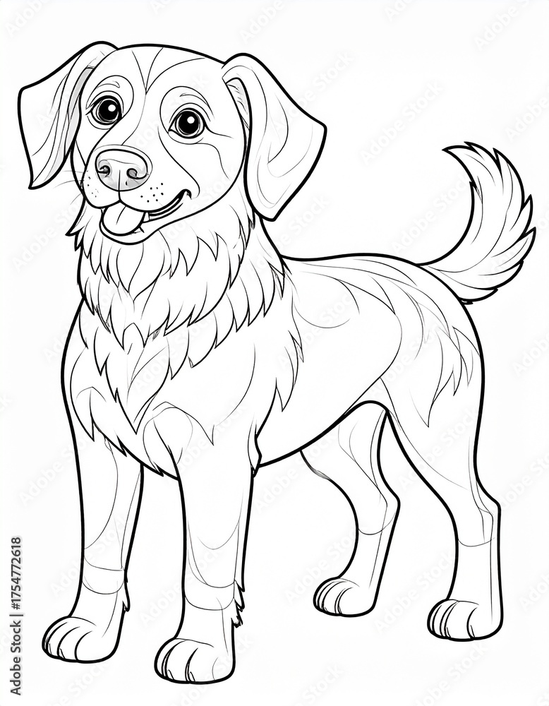Fototapeta premium vector illustration of a dog
