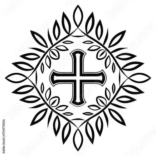 Ash Wednesday black color design, solid white background (3).eps