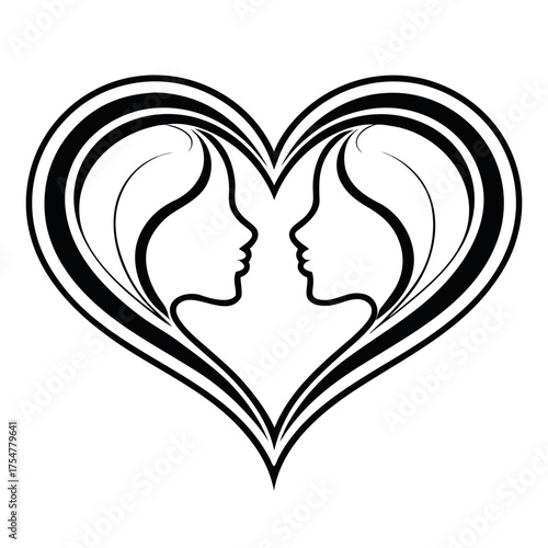 Kiss Day black color design, solid white background (19).eps