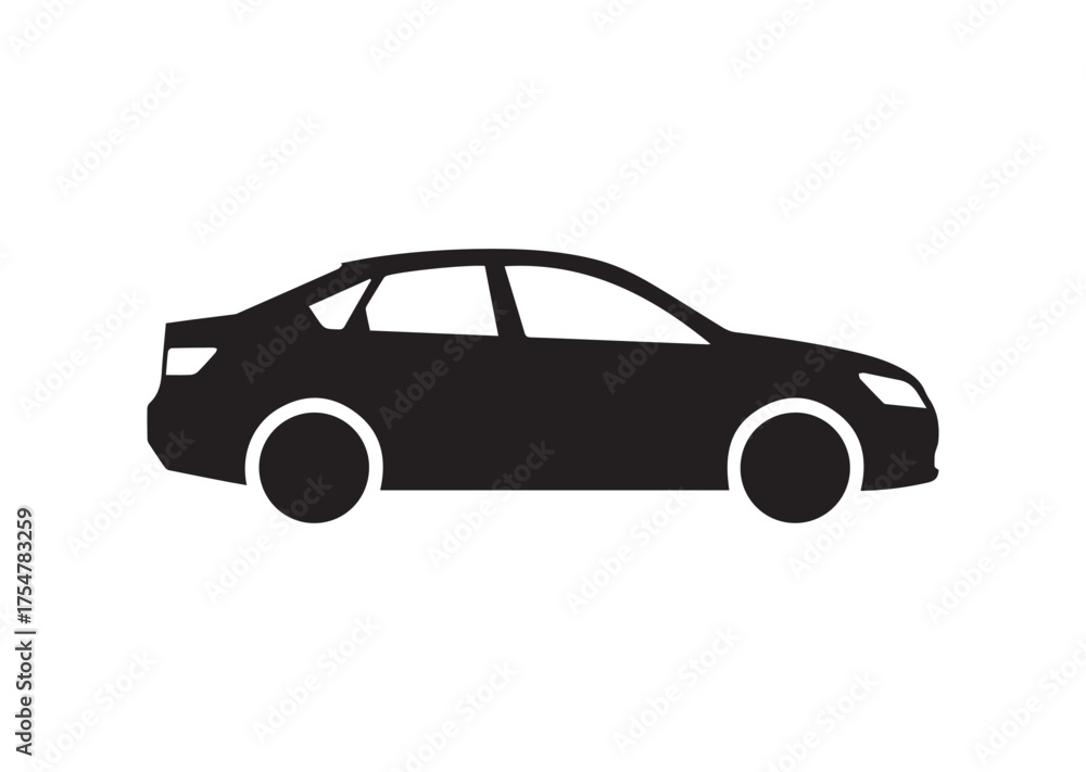 Naklejka premium Car icon, Car solid vector
