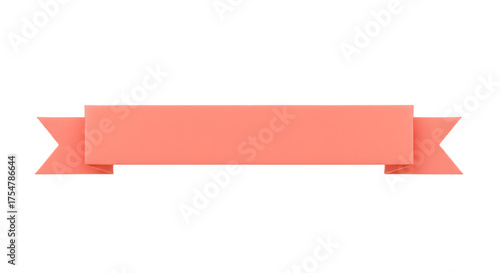 Ribbon banner, curve badge, label, title box, clip art, png isolated on transparent background. A simple, coral-colored banner with pointed ends, isolated on white. Free Download Ribbon banner, curve badge, label, title box, clip art, png isolated on transparent background. A simple, coral-colored banner with pointed ends, isolated on white. - GFXLoad