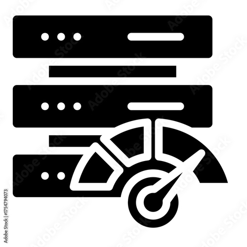 High speed  glyph style vector illustration