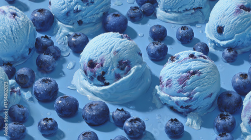 ice cream ball blueberry wallpaper