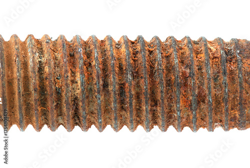 Old screw thread close-up