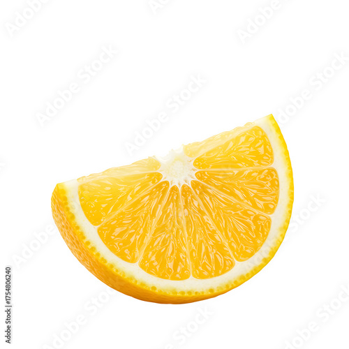 Single aromatic japanese yuzu citrus fruit isolated on transparent or white background. PNG