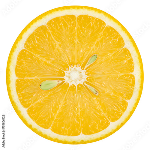Single aromatic japanese yuzu citrus fruit isolated on transparent or white background. PNG