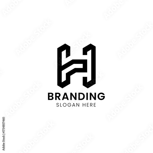 Letter H builder or construction logo