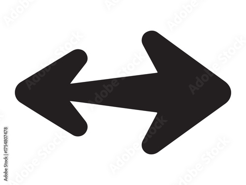 Simple black share arrow icon silhouette