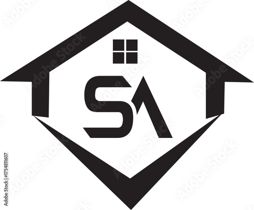 SA Monogram House Real Estate Logo