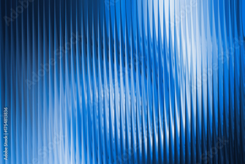 Vibrant Blue Glass Effect Background - Abstract Wavy Lines and Reflections