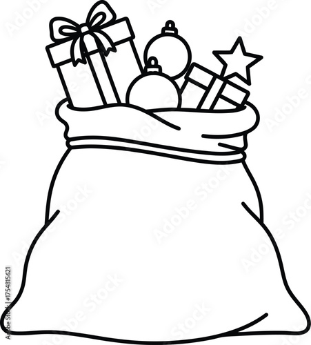 Christmas gifts presents santa sack holiday celebration december festive joy fun