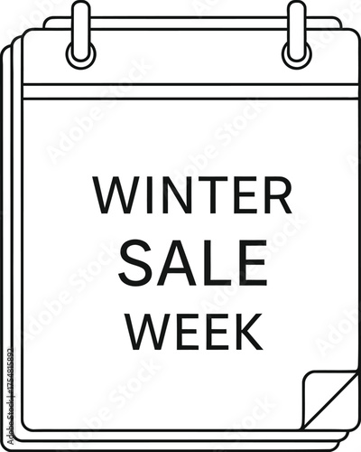 Winter sale week calendar date event promotion discount shopping season offer