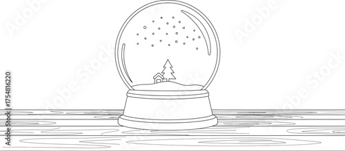 Snowglobe winter christmas snow globe holiday decoration glass tree house cold