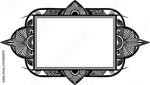 Bild auf Leinwand Elegant Art Deco frame for stylish design projects, perfect for vintage themed i