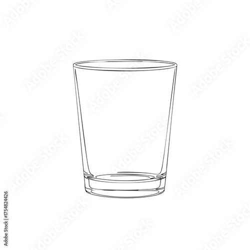 Outline shot glass vector