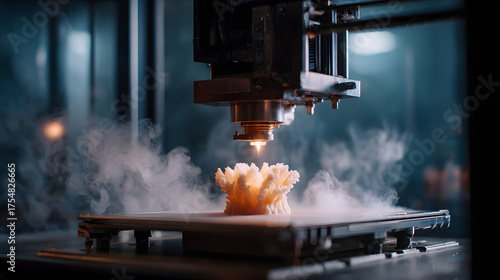 Fototapeta Naklejka Na Ścianę i Meble -  3d printing a coral-like structure with precision and innovative technology