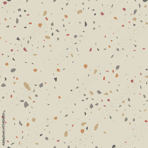 Terrazzo Speckled Pattern: Seamless Stone Texture Background
