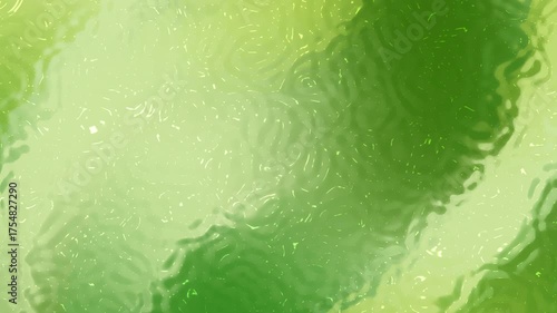Green light patterns in abstract design with dark reflections. Graphic design, backgrounds, digital art, technology themes, and textures.