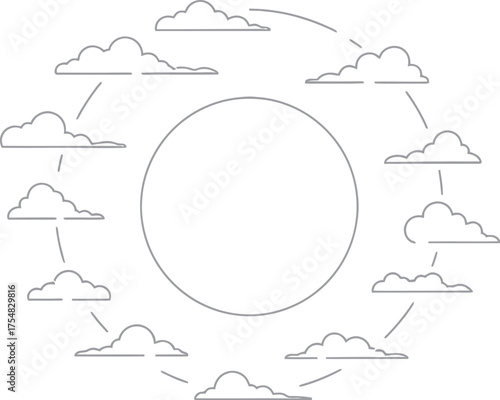 Clouds sky weather circle nature abstract design forecast climate cloudscape