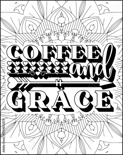 Bible Verse Coloring Page for Adults. Holy Christian Bible Quote Coloring Page.