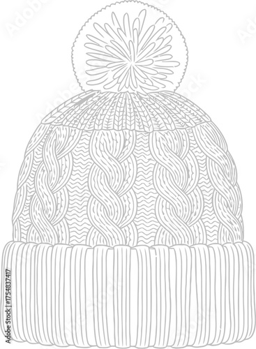 Knitted hat winter clothing fashion warm wool accessory style apparel knitwear