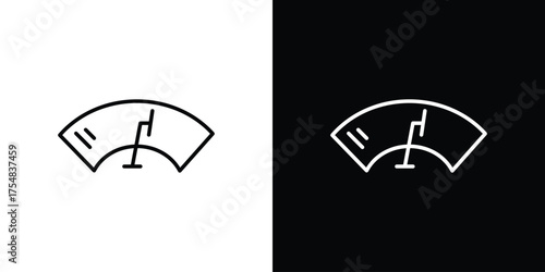car windscreen icon - Line Style. symbol template design