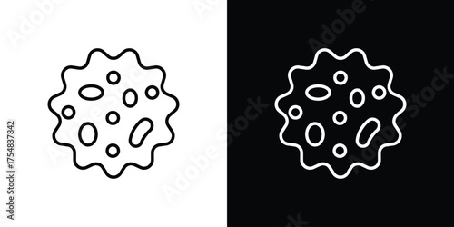 White blood cell icon - Line Style. symbol template design