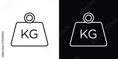 Weight icon - Line Style. symbol template design