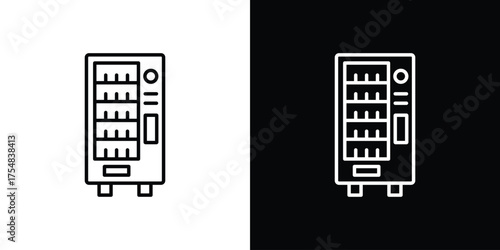 Vending machine icon - Line Style. symbol template design
