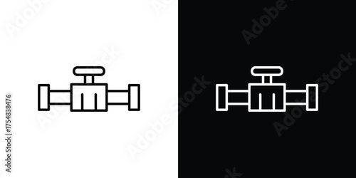 Valve icon - Line Style. symbol template design