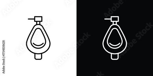 Urinal icon - Line Style. symbol template design