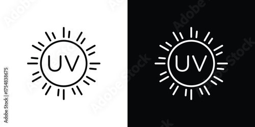 UV icon - Line Style. symbol template design