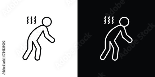 Tired icon - Line Style. symbol template design