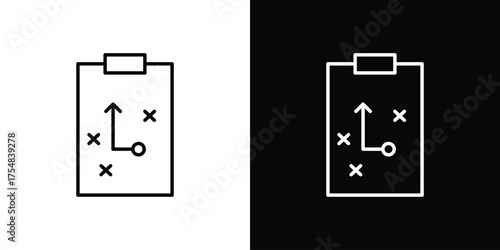 Tactics icon - Line Style. symbol template design