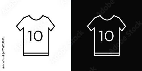 Soccer jersey icon - Line Style. symbol template design