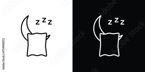 Sleep icon - Line Style. symbol template design