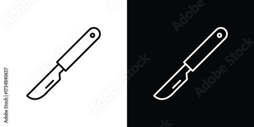 Scalpel icon - Line Style. symbol template design