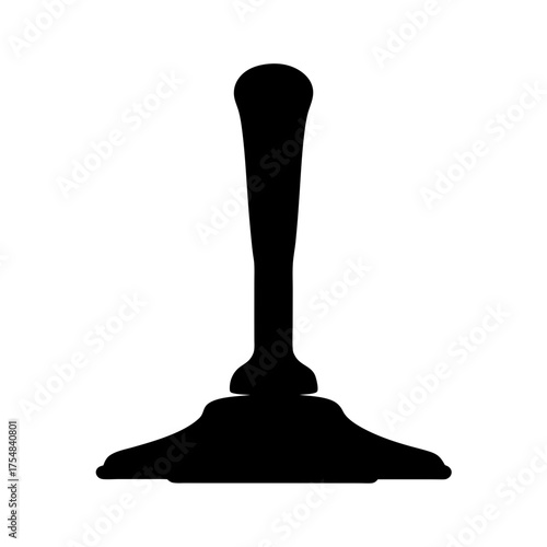 Black silhouette of a classic desk bell with a rounded handle