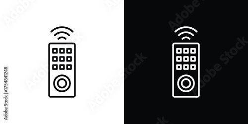 Remote icon - Line Style. symbol template design