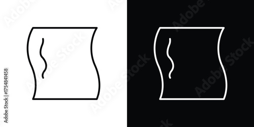 Rag icon - Line Style. symbol template design