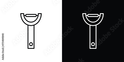Potato peeler icon - Line Style. symbol template design