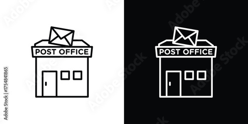 Post office icon - Line Style. symbol template design